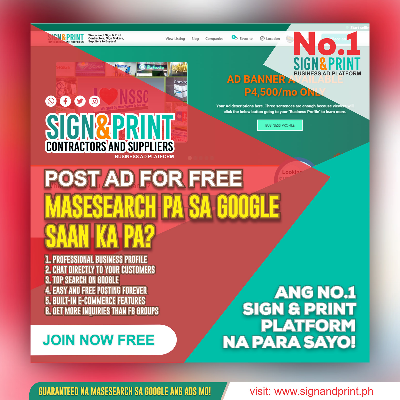 Get More Inquiries With Our Sign and Print Ad Platform
